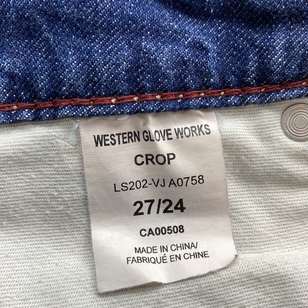 1921 WESTERN GLOVE WORKS CROP JEANS - Picture 9 of 16